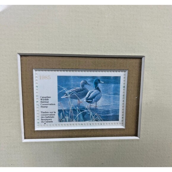ROBERT BATEMAN 1985 Mallard Duck Pair-Signed/Framed Limited Edition Print+Stamps - Picture 7 of 16